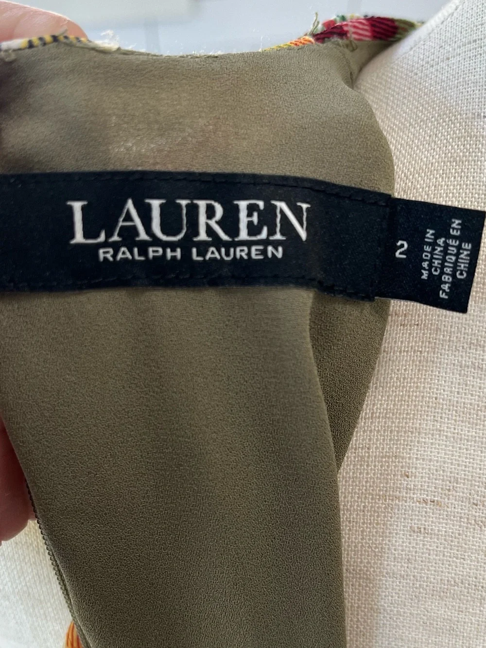 Lauren Ralph Lauren One-Shoulder Plaid Midi Dress in Green, Yellow and Red - Picture 2 of 10